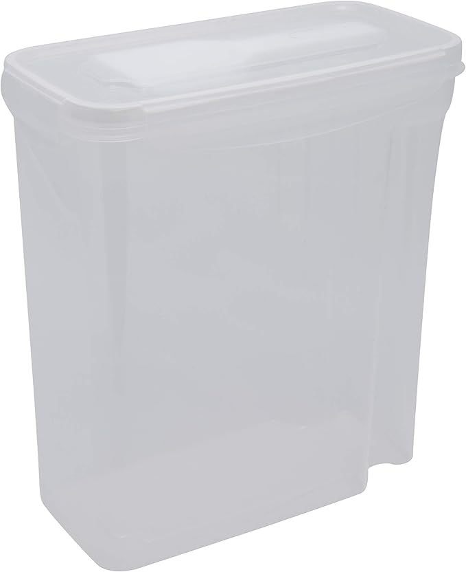 Kitchen Details 2 Pack Cereal Container with Scooper | Medium | Airtight | Food Tin | Keeps Fresh | Kitchen & Pantry Storage Organizers | Clear