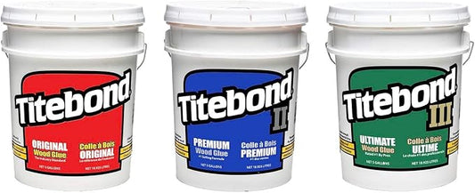 Titebond III Ultimate Wood Glue 5 Gal. – Premium Professional Woodworking Adhesive, Waterproof, Strong Initial Tack, Interior/Exterior Use, Easy Water Cleanup – 1417