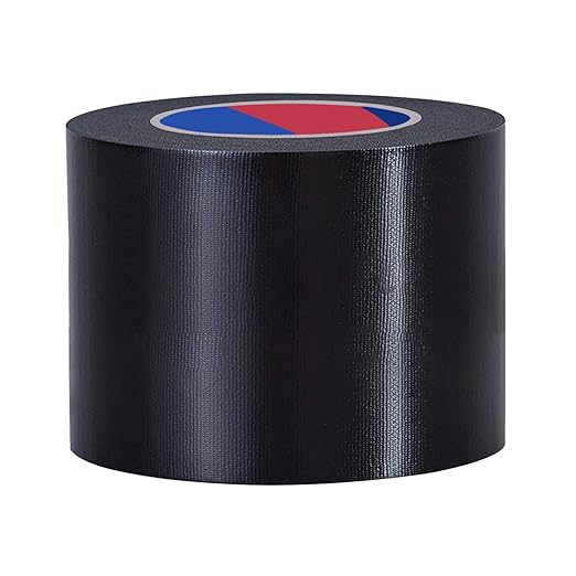 Black Heavy Duty Duct Tape, 4 Inch x 55 Yards, Industrial Grade Waterproof & UV Resistant, Strong Adhesive for Indoor Outdoor Repairs, Crafts, Home Improvement, Moving Packing and DIY Projects