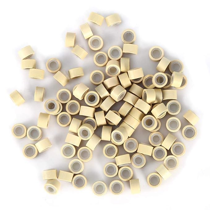 Orgrimmar Hair Extension Tool Kit Remove Pliers Pulling Hook 500 PCS Micro Silicone Rings Bead Device Tool Kits for Professional Hair Styling Tools Accessory (Beige)