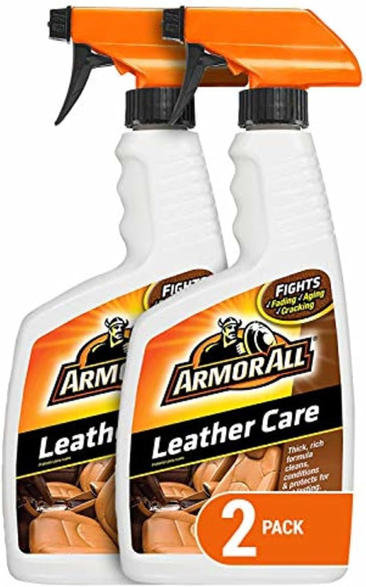Armor All Car Leather Care Spray, Leather Cleaner and Protectant for Cars, Trucks and Motorcycles, Includes 2 Bottles, 16 Fl Oz Each