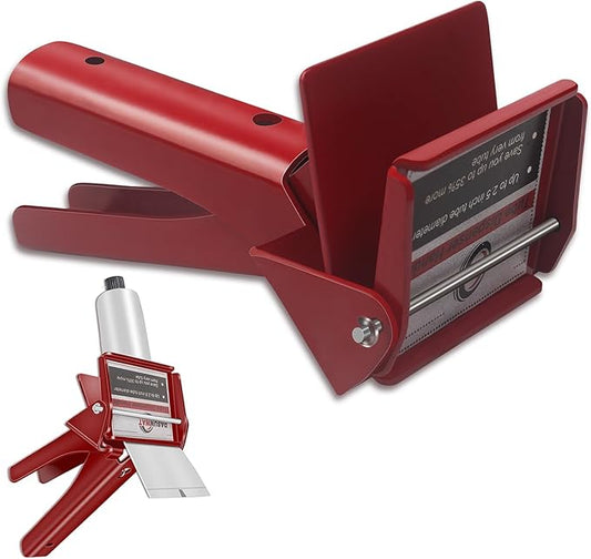 Tube Extrusion Tool - Efficient RTV and Silicone Dispenser That maximizes The use of All Material in The Tube and Prevents Material Waste(Red)