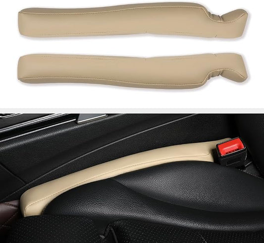 2Pack Leather Car Seat Gap Filler – Anti-Drop Console Organizer, Scratch-Resistant Waterproof Easy to Clean, Fits 90% Vehicles Without Blocking Seat Movement