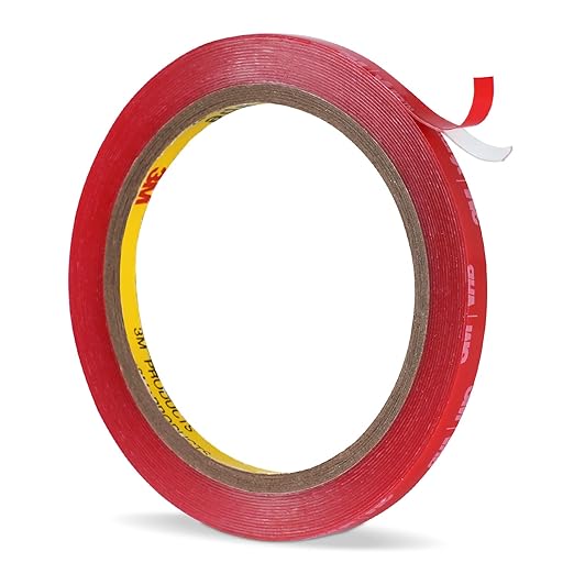 3M Double Sided Tape 1/4'' x 15.4 Ft, Clear 4905 Mounting Tape Heavy Duty Foam Adhesive for Automotive Car Trim, Molding, Badges & Weatherstripping, Strong Adhesion & Weather Resistant