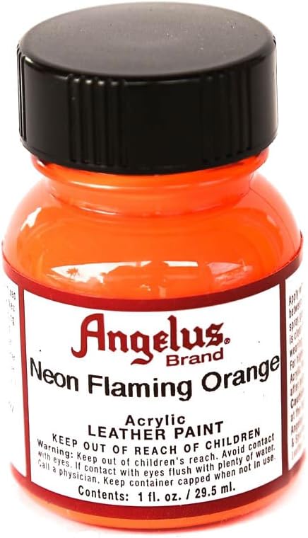Angelus Neon Paint, Framing Orange, 1.0 fl oz (30 ml)
