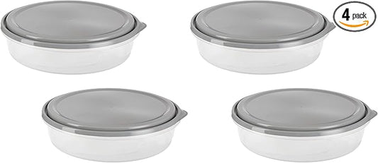 GoodCook EveryWare Extra Large 12 inch Round Container 4 pack, BPA Free