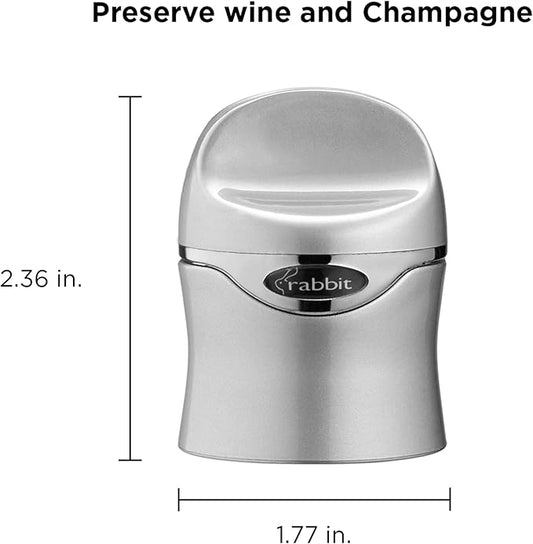 Rabbit Champagne and Wine Sealer, Champagne Preserver, Air-Tight Seal