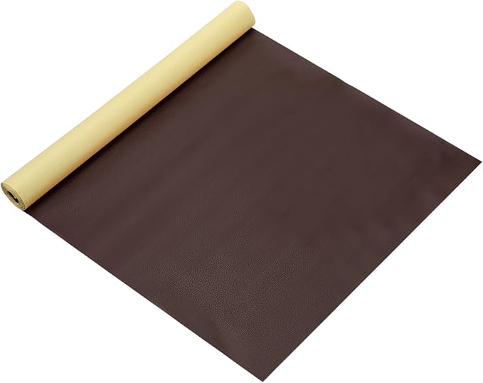 MECCANIXITY Leather Repair Patch 14"x54" Self-Adhesive Leather Vinyl Repair Tape Kit for Furniture Couches Sofa Chair Car Boat Seats Jackets, Dark Brown