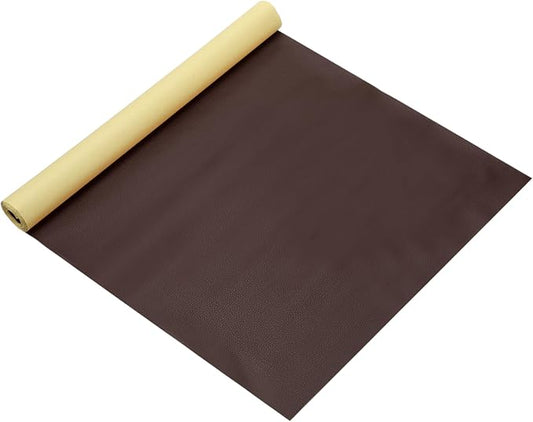 MECCANIXITY Leather Repair Patch 14"x54" Self-Adhesive Leather Vinyl Repair Tape Kit for Furniture Couches Sofa Chair Car Boat Seats Jackets, Dark Brown
