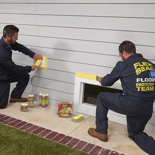 Flex Tape Flood Protection, 3.75 in x 50 ft, MAX, Waterproof Rubberized Tape, Removable, Use on Windows, Doors, Garage Doors, Casings, Thresholds, Conduits, Vents, Ducts