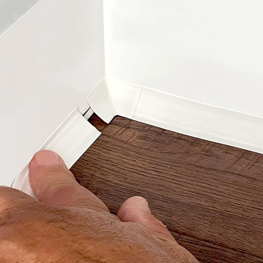 InstaTrim Inside Corners - 10 White 3/4" Wide Caulk Strip Inside Corner Pieces - Trim for Inside Corners - Paintable