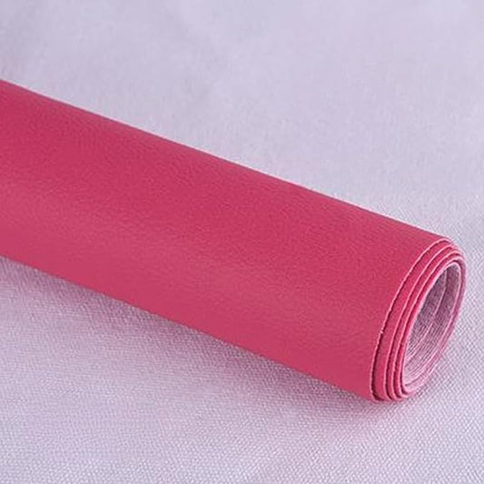 Leather Repair Patch Tape Kit,Self Adhesive Leather Repair Kit for Furniture,Vinyl Repair Kit for Couch,Sofa,Car Seats,Office Chair Luggage (Rose Red,16.93"×78.74")