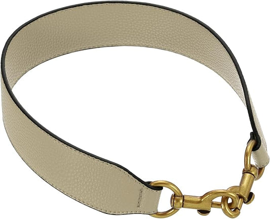 uxcell 22.83 Inch PU Leather Short Bag Strap with Clasp, Purse Handles Handbags Replacement Straps for Clutch Bag Crossbody Underarm Bags, Khaki, Deep Gold Buckle