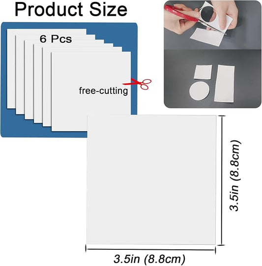 WENSSKKU 6Pcs 3.5X3.5In Inflatable Patch Repair Kit Heavy Duty,TPU Pool Patches Repair Kit for Air Mattress, Swimming Pool,Bounce House,Pool Floats,Swimming Ring and Inflatable Toys,Clear,Waterproof