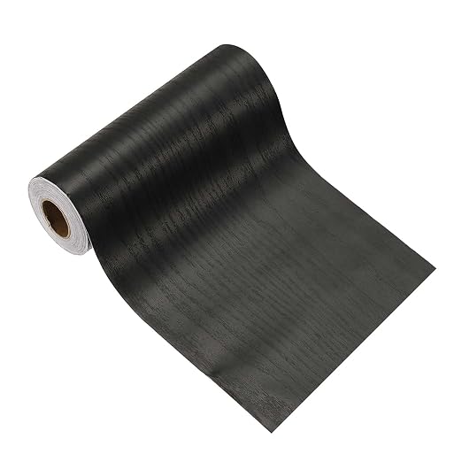 PATIKIL Wood Grain Tape 2" x 32 ft, Self-Adhesive Wood Texture Repair Tape Realistic Wooden Effect Patch for Furniture Cabinets Floor Walls, Black Wood Grain