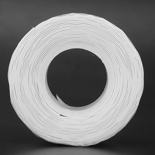 White Silicone Rubber Sealing Tape 0.98in x 9.8ft, Self Fusing Plumbing Pipe Repair Leak Stopper Tool for Hose Bucket Window Emergency Maintenance