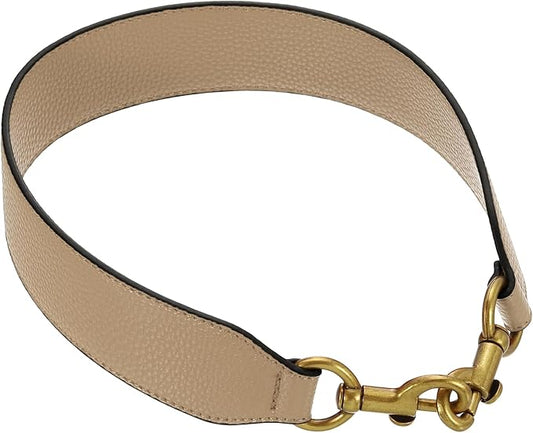 uxcell 22.83 Inch PU Leather Short Bag Strap with Clasp, Purse Handles Handbags Replacement Straps for Clutch Bag Crossbody Underarm Bags, Tawny, Deep Gold Buckle