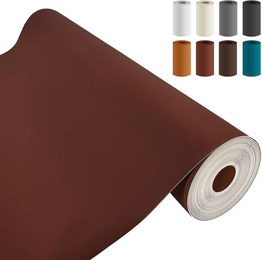 AOOTOOLINK Leather Repair Patch 35X79 Inch Self Adhesive Leather Repair, Large Leather Repair Tape for Couches, Furniture, Car Seats, Cabinets, Sofa, Handbags (Dark Brown, 35X79 Inch)