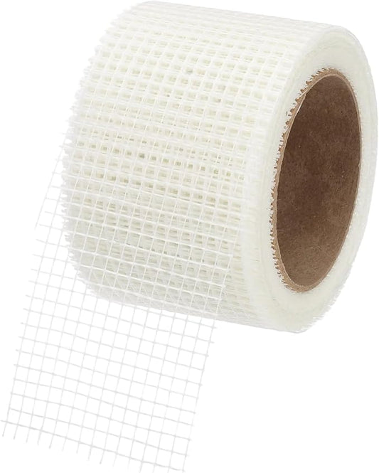 PATIKIL Drywall Repair Mesh Tape, 3 inch x 82 ft Fiberglass Repair Patch Self-Adhesive Dry Wall Joint Tape 6 Mesh Wall Hole Crack and Seam Patch, White