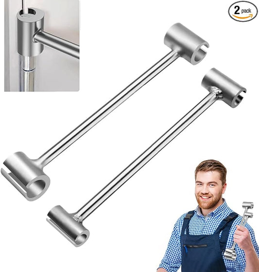 Door Hinge Adjustment Tool, 14-25mm Hinge Gap Adjusting Wrench, 2pcs Double-Ended Door Hinge Repair Tool, Heavy-Duty Hinges Bender for Residential, Fire, Security, Cleanroom Doors