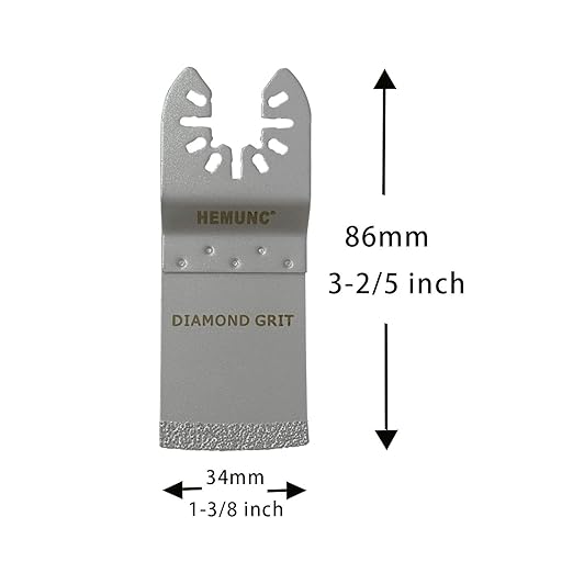Oscillating Tool Blades, HEMUNC 4PCS Oscillating Multi Tool Diamond Saw Blades for Grout Removal, Flush Cut, Compatible with Dewalt Bosch Dremel Rockwell Makita Fein Multimaster Milwaukee and More