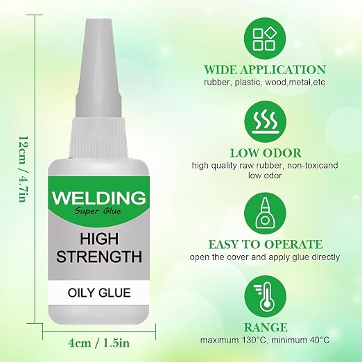 2Pack Super Glue All Purpose, 2026 Multifunctional Fast Repair Welding High Strength Oily Glue, Shoe Glue Welding Glue for Metal, Plastic, Wood, Ceramics, Leather, Glass (2PCS)