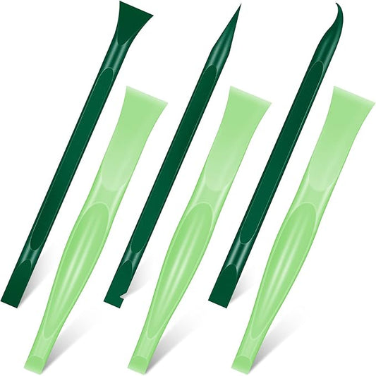 Honoson Non-scratch Plastic Scraper Tool Carbon Fiber Plastic Cleaning Tool Pen-shaped Stiff Scraper for Kitchen Sticker Scratch Cleaning