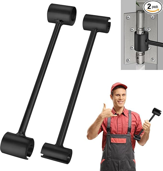 2 Pack Dual Size Door Hinge Adjustment Tool 14–19 & 23–25mm, Door Hinge Repair Tool, Door Gap Adjustment Tool, Door Adjustment Tool, Heavy Duty for Fixing Gaps in Fire, Cleanroom Safety Use(Black)