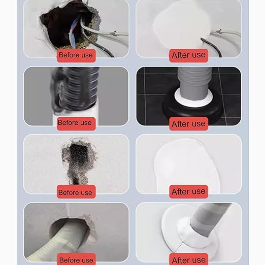 Waterproof Sealant Clay, Moldable Sealing Clay Wall Repair Putty, Waterproof Sealant Mastic Hole Filler for Wall Hole AC Duct Pipe Drainage, 6 Pack