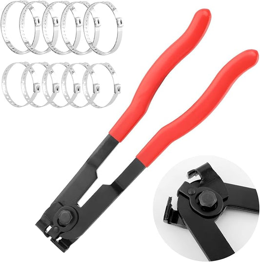 iayokocc CV Boot Clamp Plier, Ear Clamp Pliers, CV Boot Tool with Stainless Steel Clamps Practical Adjustable Joint CV Boot Clamp Plier, Pliers Automobile Repair Tools for Most Cars