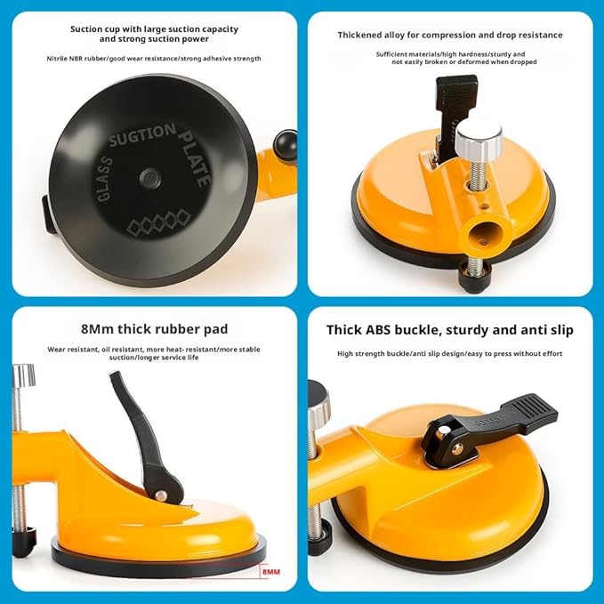 Adjustable Height Setter,Professional Countertop Leveling Tool with Heavy-Duty Suction Cups,Tile Countertop Installation Tools,Aluminum Alloy Wall Tile Leveler for Stone Slab Installation & Repair