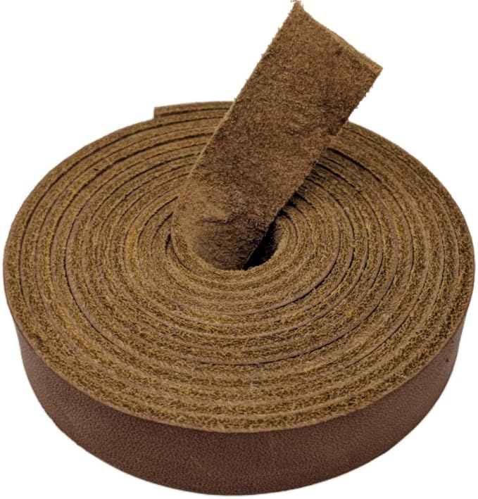 Leather Strap for Crafts & Jewelry | 72 Long × 5/8" Wide × 1/16" Thick (4-5oz) | Genuine Leather Strips for Crafts, Projects or Repairs - Brown | 2-Pack