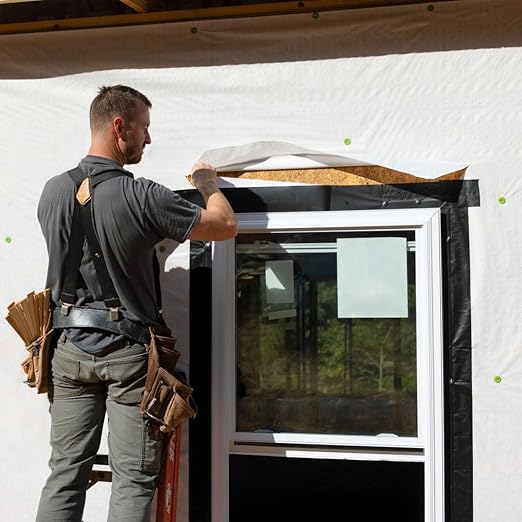 FrogTape Pro Grade Flashing Tape for Windows & Doors, 6 Inch Width - 75 Foot Roll, All Weather & UV Resistant Flashing Tape with Advanced Acrylic Adhesive - 10 mils - Black