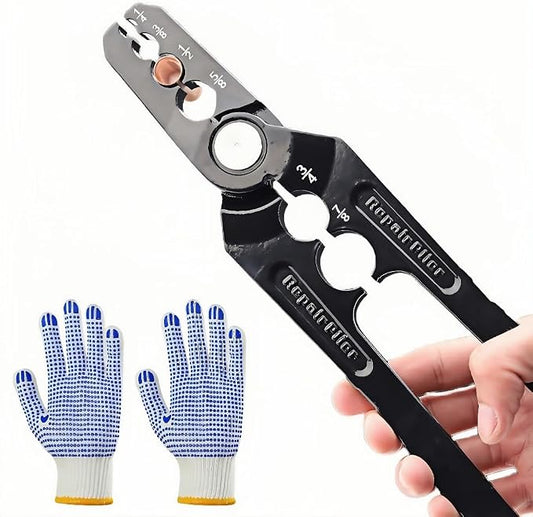 Manual Copper Tube Rounder, Flat Tube Repairer Pliers, Copper Pipe Rounder Plier with 6 Hole, Copper Tubing Repair Tool for Diameter 1/4", 3/8", 1/2", 5/8", 3/4" 7/8" Copper Aluminum Pipe