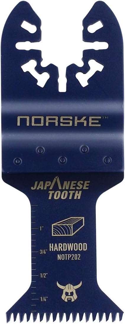 Norske Tools NOTP202 1-1/4 inch Japanese Tooth Bi-Metal Oscillating Multi Tool Accessory Blade for Wood and Hardwood | Oscillating Saw Blade
