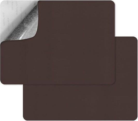 SYLVASS Self Adhesive Leather Repair Patches for Couch, Sofas, Furniture, Car Seats, Office Chairs, Pack of 2 Dark Brown