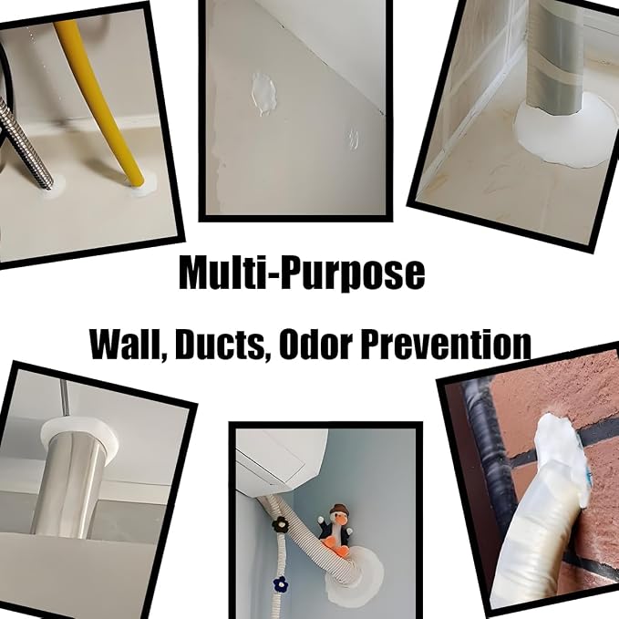 10 Pack Waterproof Sealant Mastic – Quick Repair Sealing Clay for Wall Holes, Drain Connections, Air Conditioning Ducts, Strong Waterproof Putty for Home & Professional Repairs (10 Pack - 1.1 oz)