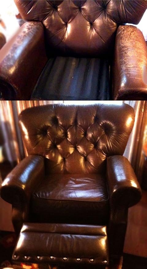 Furniture Leather Max Leather Refinish and Restorer 4 Oz Jar (Leather Repair) (Leather Restore) (Vinyl Repair) (Black)