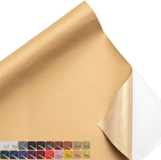 20 X 78 Inches Leather Repair Kit for Furniture, Waterproof Leather Tape Patch Couch Covers Car Seat Repair Self Adhesive Leather Repair Kit (Khaki)
