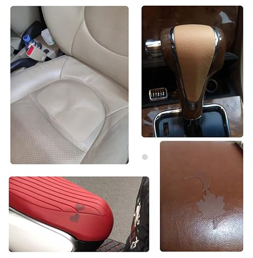 Leather Repair Patch Tape Leather Adhesive Self-Adhesive for Furniture Sofas Vinyl Car Seats Couch Chairs Shoes Down Jackets First Aid Patch Fix Tear Kit (Brown)