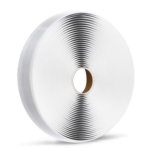 LLPT Butyl Tape White 1/2 Inch x 33Ft Tight Seal for Leak Proof EPDM RV Repair Window Glass Boat Sealing Roof Pipe Patching(WST053)