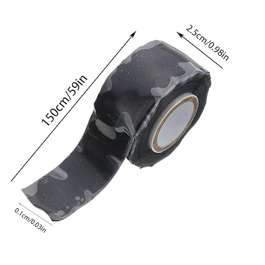 Self-Fusing Silicone Repair Tape - Waterproof Pipe Sealing Tape, Insulating Silicone Grip Tape | 1 Inch X 5 Ft Rubber Hose Repair Tape, Stretch-Resistant Leak Stop Tape for Cars, Pipes, and Hoses
