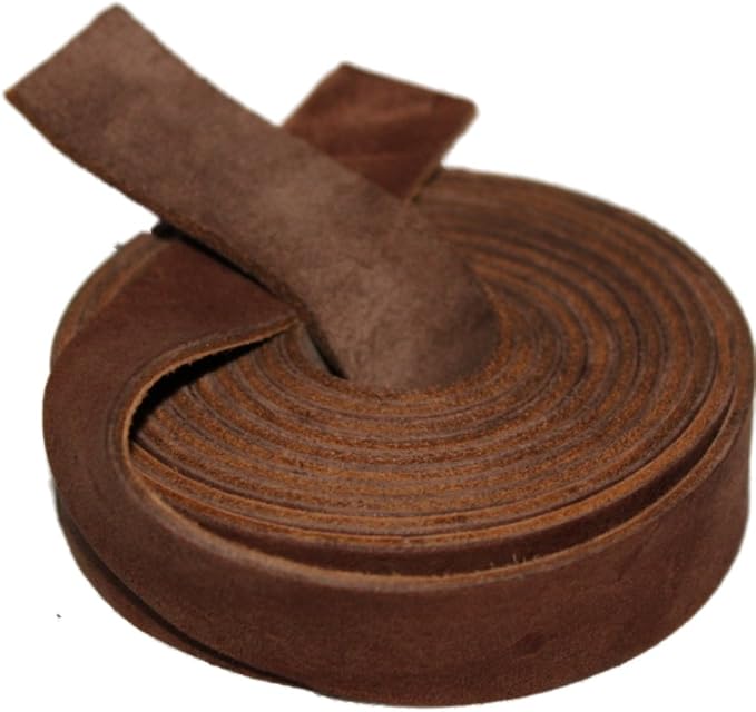 Leather Strap for Crafts & Jewelry | 72 Long × 5/8" Wide × 1/8" Thick (7-8oz) | Genuine Leather Strips for Crafts, Projects or Repairs - Medium Brown
