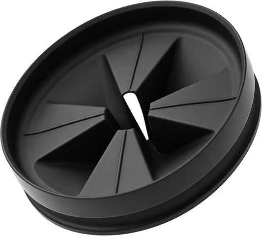 3 3/8" Garbage Disposal Splash Guard, QCB-AM Sink Baffle Replacement for InSinkErator Evolution Series, Upgraded Removable Quiet Collar Drain Plugs, Garbage Disposer Accessories, Black