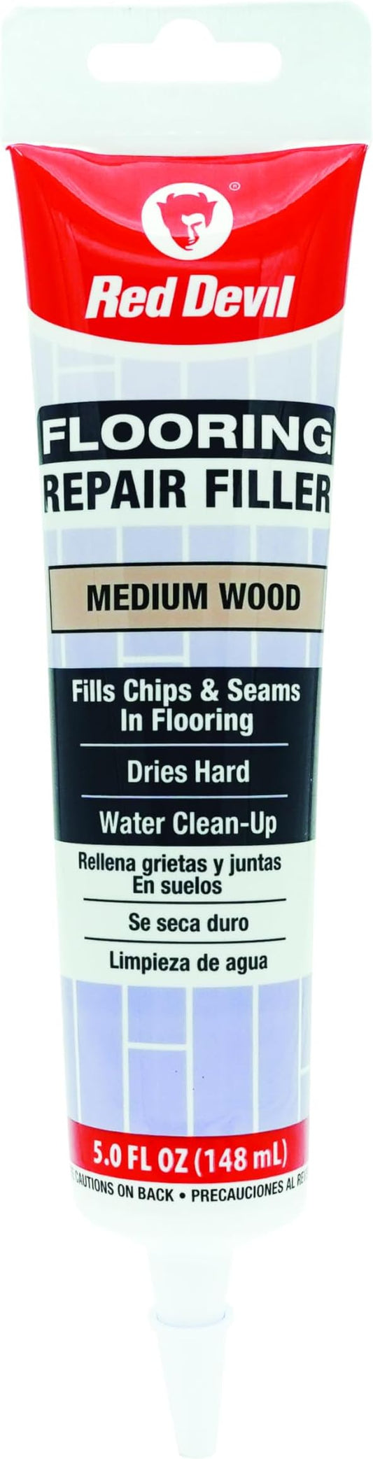 Red Devil 056025 Flooring Repair Filler, 5 oz., Medium Wood, 1 Pack