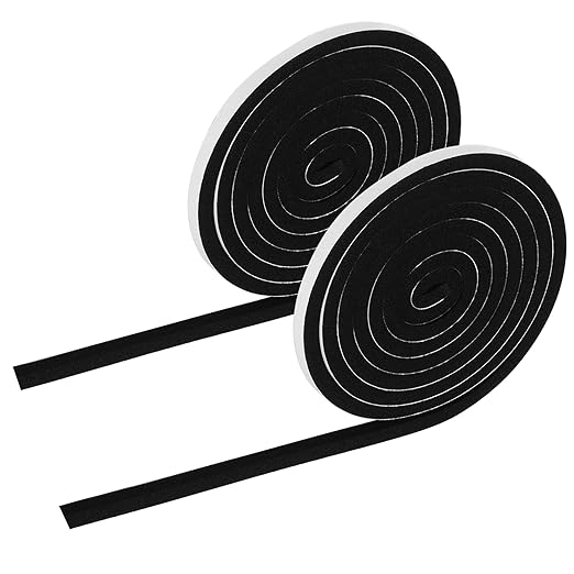 High Density Foam Tape - 1/4'' x 1/4'' x 13Ft Weatherproof Adhesive Prevent Condensation Heat Resistant Flame Retardant Weather Stripping Easy to Cut & Install & Remove for Car Doors Pipes Windows