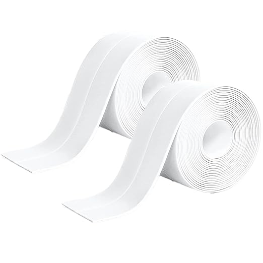 Waterproof Caulk Tape - Self-Adhesive Sealer for Toilet, Bathroom, Bathtub & Floor Edges
