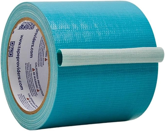WOD DTC10 Advanced Strength Industrial Grade Teal Blue Duct Tape, 4 inch x 60 ft. Waterproof, UV Resistant For Crafts & Home Improvement
