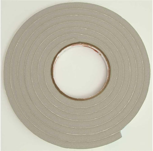 Frost King Vinyl Foam Tape - Closed Cell - Moderate Compression, 3/4" W, 3/16" Thick, 17' L, Grey