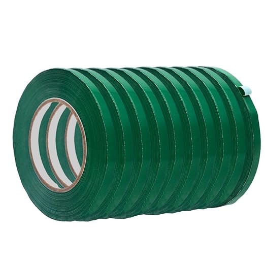 WOD Dark Green Produce Poly Bag Sealing Tape, 3/8 inch x 180 yds. (Pack of 10) for Packaging and Sealing of Meat, Gifts, or Ice Bags BSTC24PVC